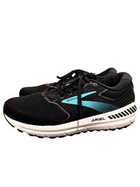 Brooks Ariel 20 Running Shoes Women’s 10 Black Blue Stability Walking EUC
